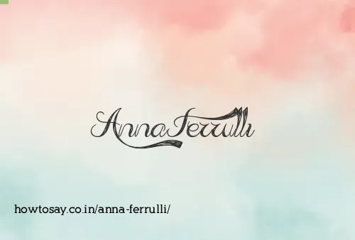 Anna Ferrulli