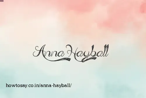 Anna Hayball