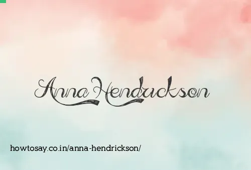 Anna Hendrickson