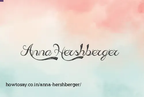 Anna Hershberger