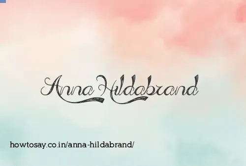 Anna Hildabrand
