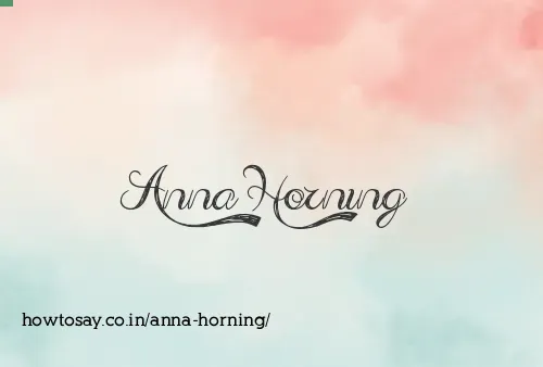 Anna Horning