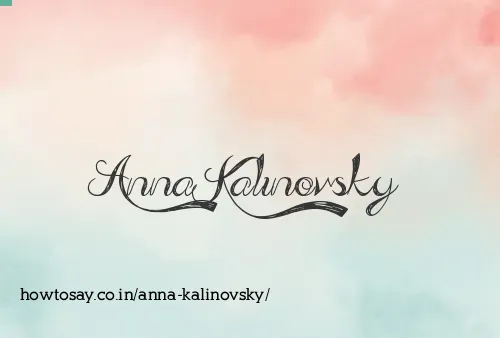 Anna Kalinovsky