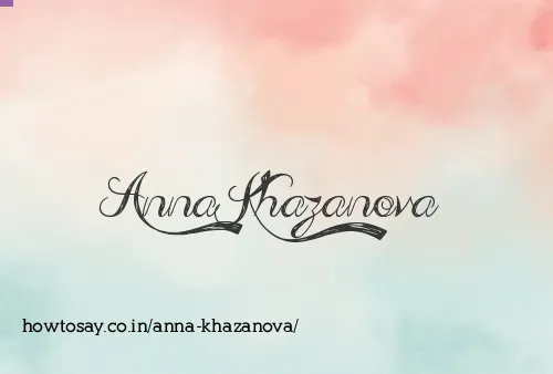 Anna Khazanova