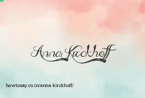 Anna Kirckhoff
