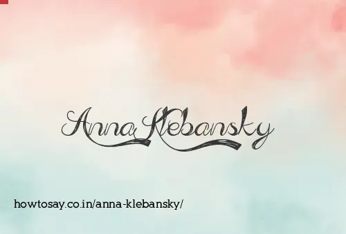 Anna Klebansky