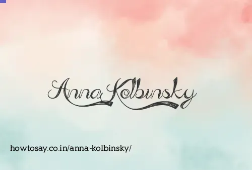 Anna Kolbinsky