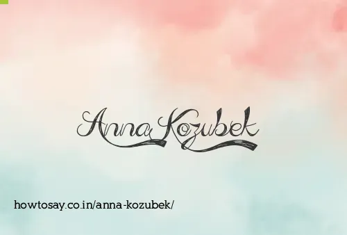 Anna Kozubek