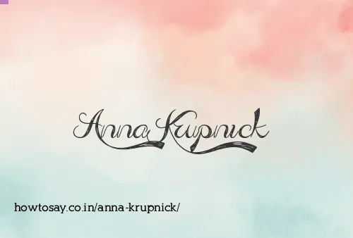 Anna Krupnick