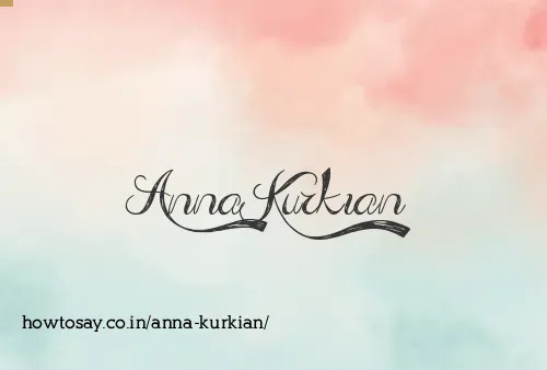 Anna Kurkian