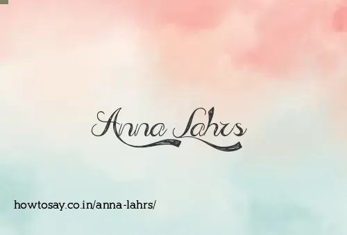 Anna Lahrs