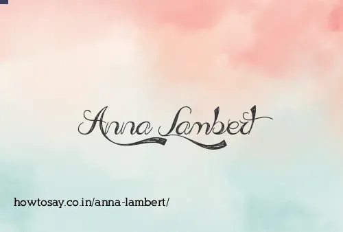 Anna Lambert