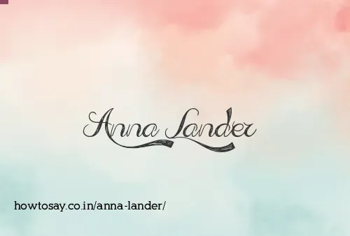 Anna Lander