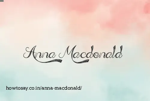 Anna Macdonald