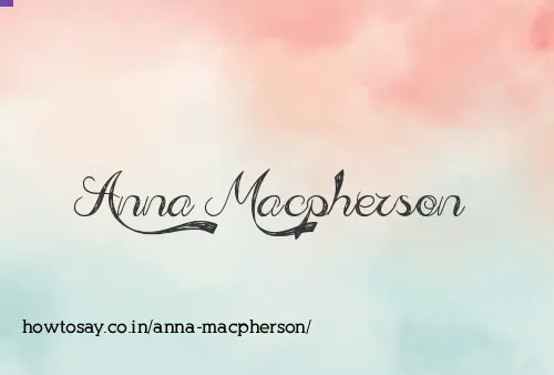 Anna Macpherson