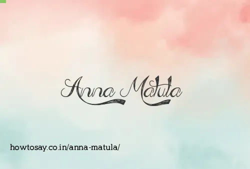 Anna Matula