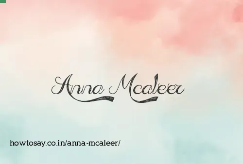 Anna Mcaleer