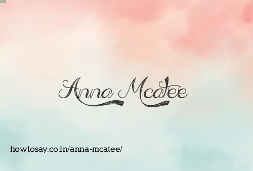 Anna Mcatee