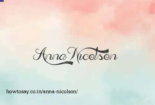 Anna Nicolson