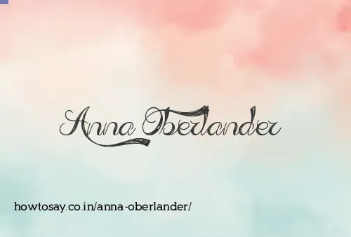 Anna Oberlander