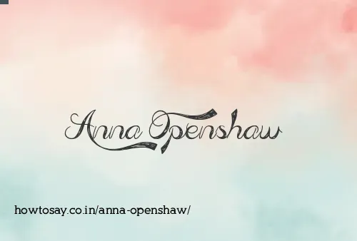 Anna Openshaw