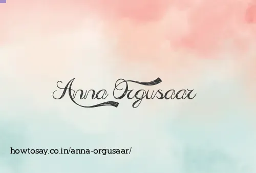 Anna Orgusaar