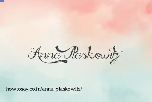 Anna Plaskowitz