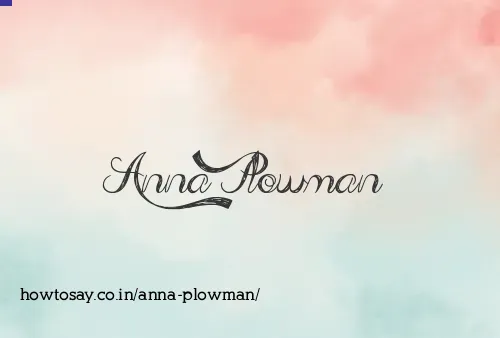 Anna Plowman