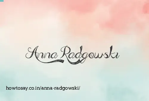 Anna Radgowski
