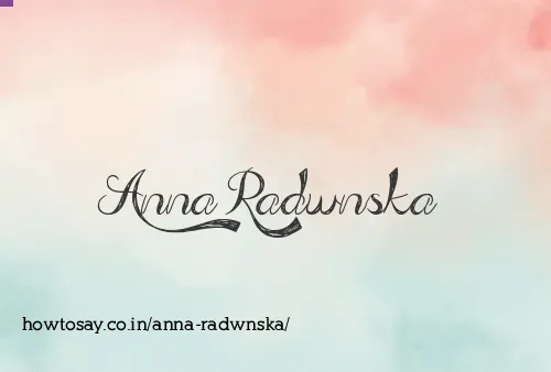Anna Radwnska