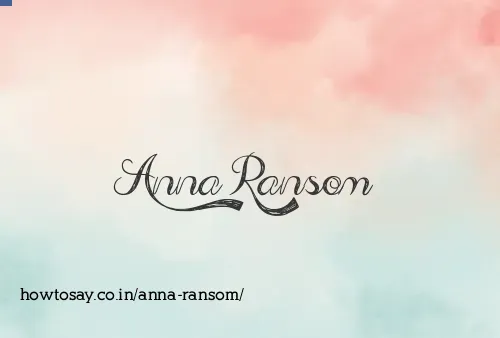Anna Ransom