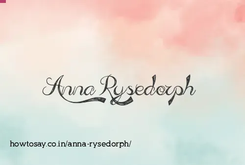 Anna Rysedorph