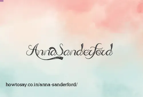 Anna Sanderford