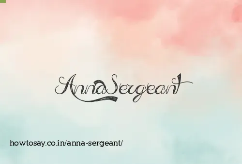 Anna Sergeant