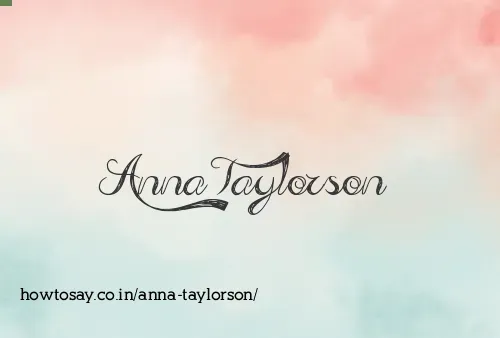 Anna Taylorson