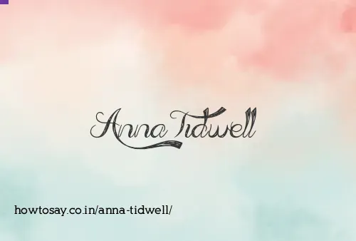 Anna Tidwell