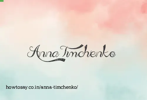 Anna Timchenko