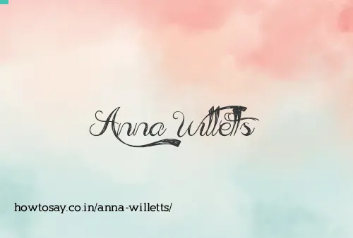 Anna Willetts