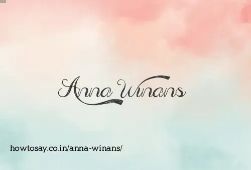 Anna Winans