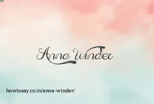 Anna Winder