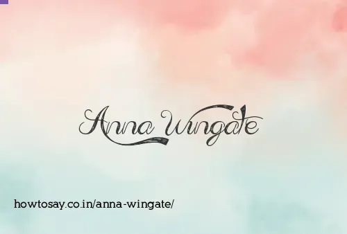 Anna Wingate