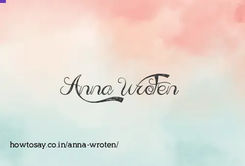 Anna Wroten