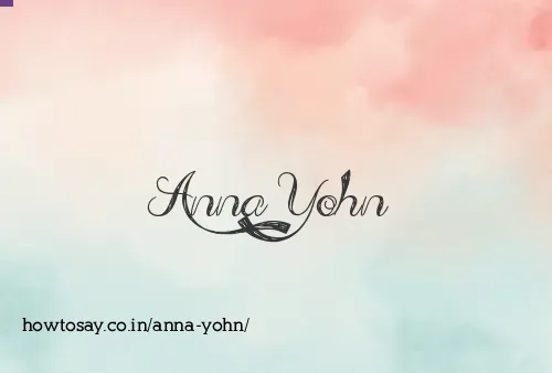 Anna Yohn
