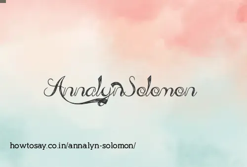 Annalyn Solomon