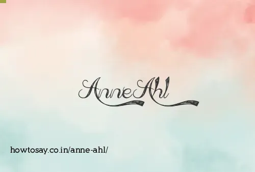 Anne Ahl