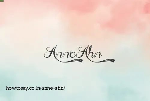 Anne Ahn