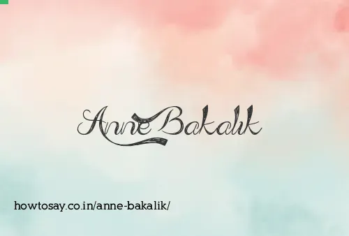 Anne Bakalik