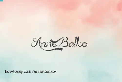 Anne Balko