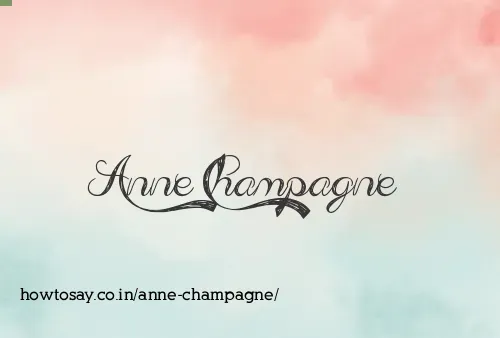 Anne Champagne