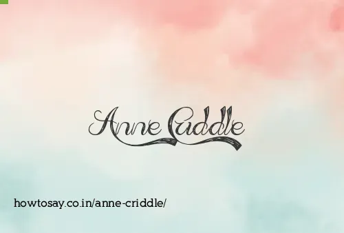 Anne Criddle